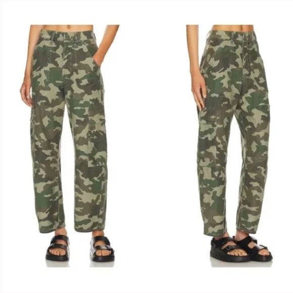 Citizens of Humanity Marcelle Low Slung Easy Cargo in Camo 28 - Picture 2 of 11